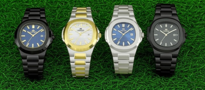 BESTWIN BW-137 Men's Luxury Quartz Watch Stainless Steel Watch – Classic Analog Display, Stainless Steel Strap, Waterproof Design, Ideal for Business and Casual Wear |Mans Watch (Without Box) - Black Blue Dial