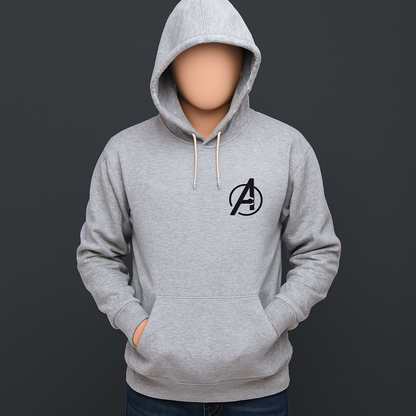 New Summer Collection Full Grey Hoodie Avenger Printed For Men And Boys (Extra Large)